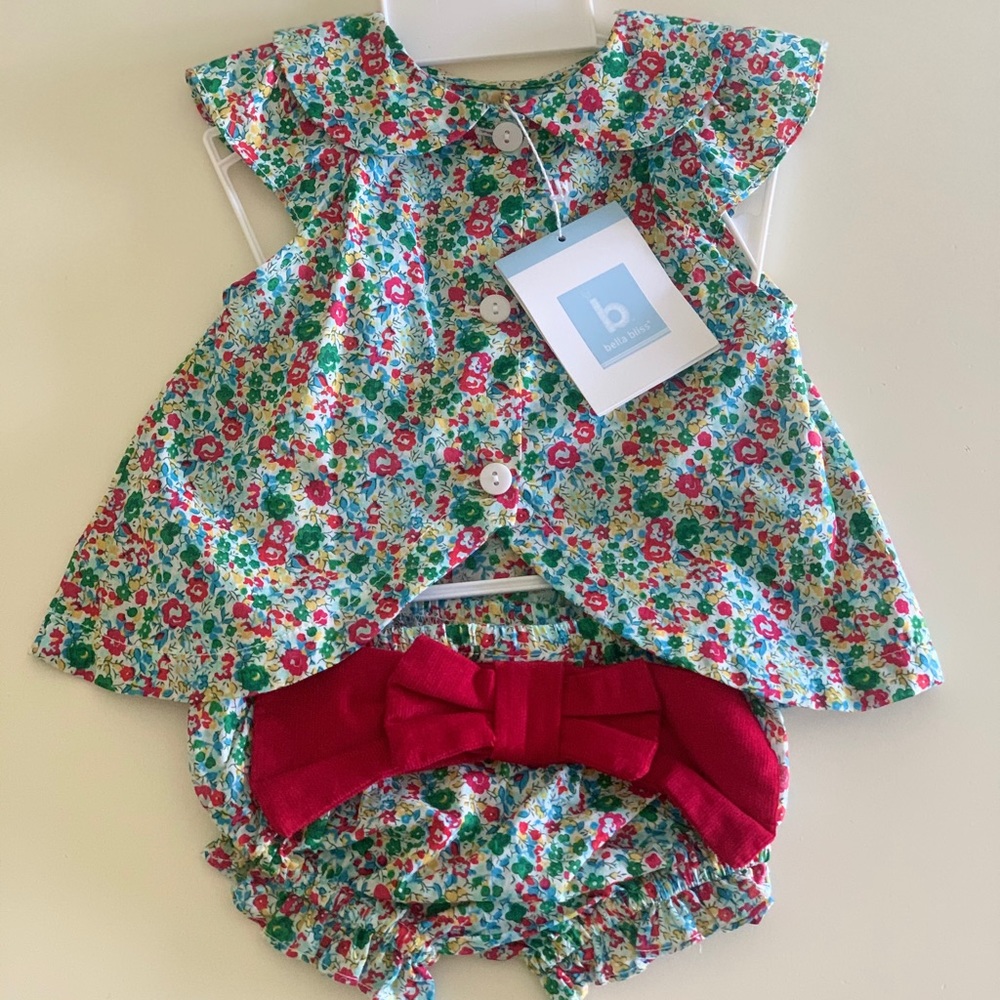 Bella Bliss Harper 2 piece with bow bloomers